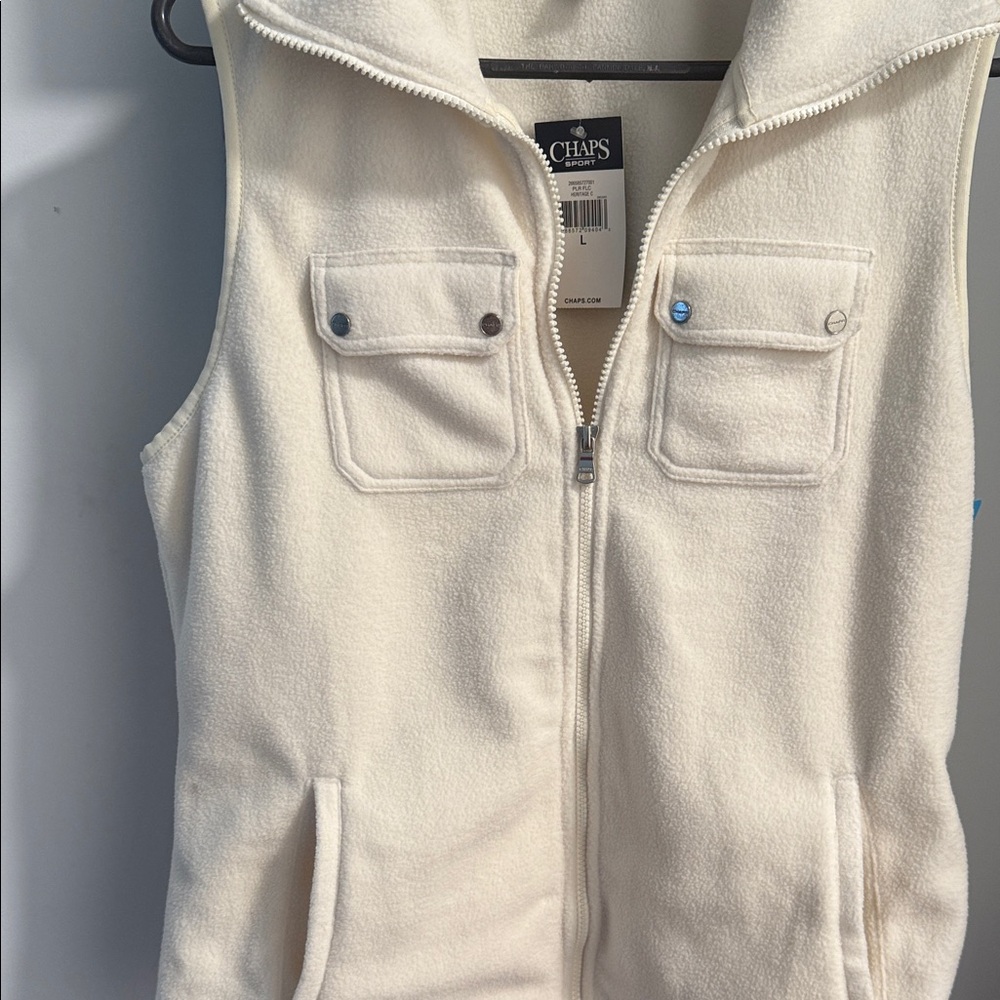 Chaps Cream Vest for Women